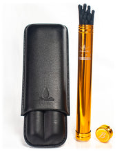 Cargar imagen en el visor de la galería, Portapuro en piel + Tube cigar Matches